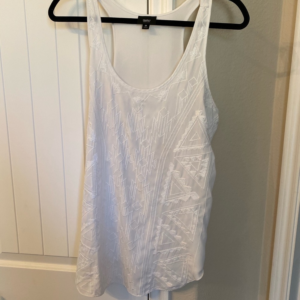White long tank top